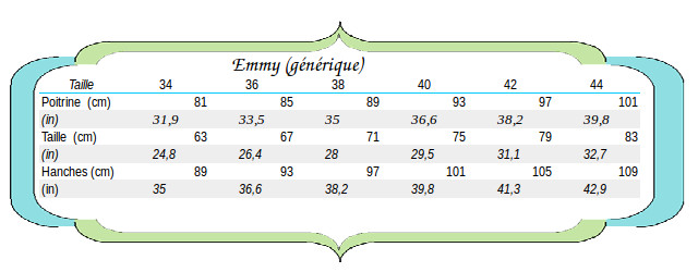 Emmy size chart 1.1