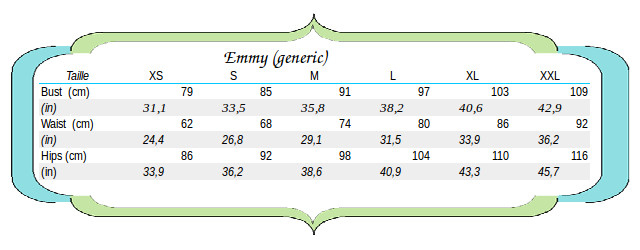 Emmy size chart 2